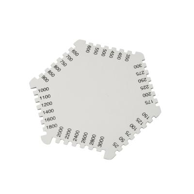 Vådfilmskam i aluminium (Lak-/coatingmåler 25-3000um)